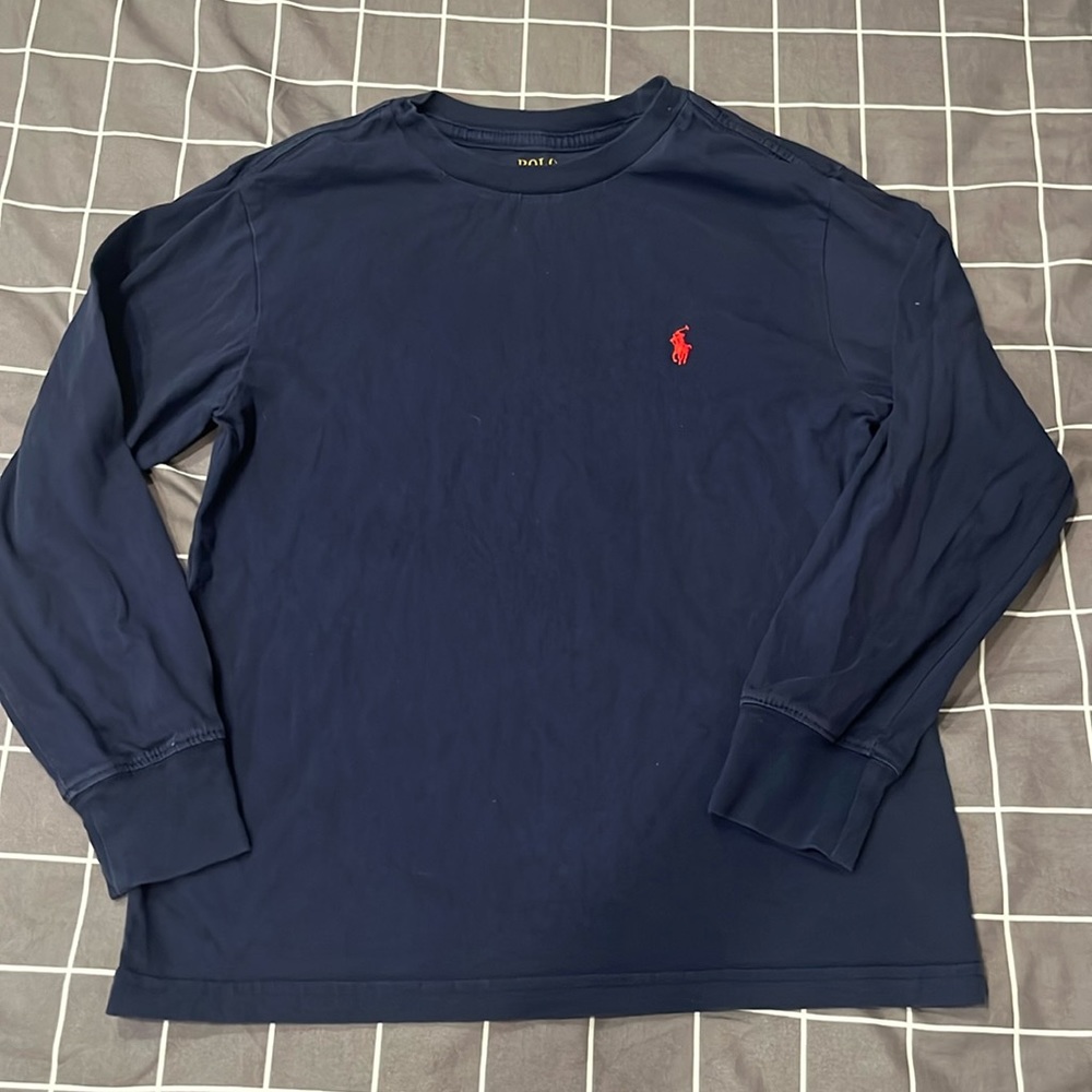 Polo Long sleeve. Size S (8)z Navy.